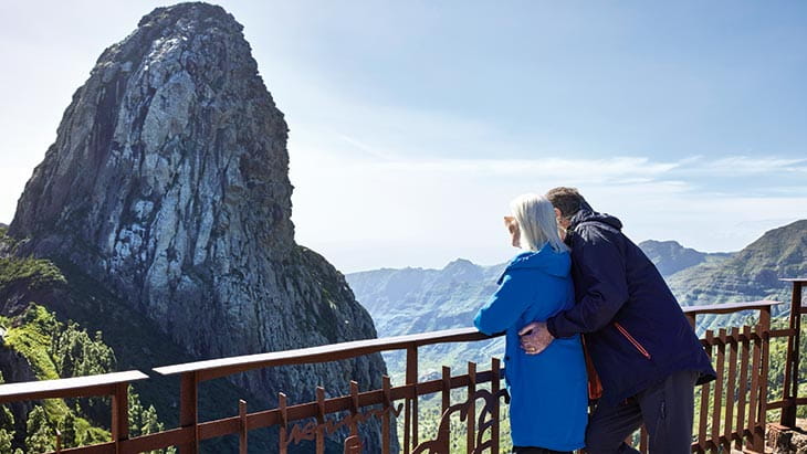 A couple enjoying the view at Garajonay National Park